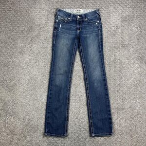 Ariat Jeans Womens 26R Blue Mid Rise Straight Real Gianna Stryker Embroidered